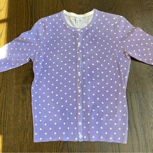 Lavender polka dot cardigan 💜